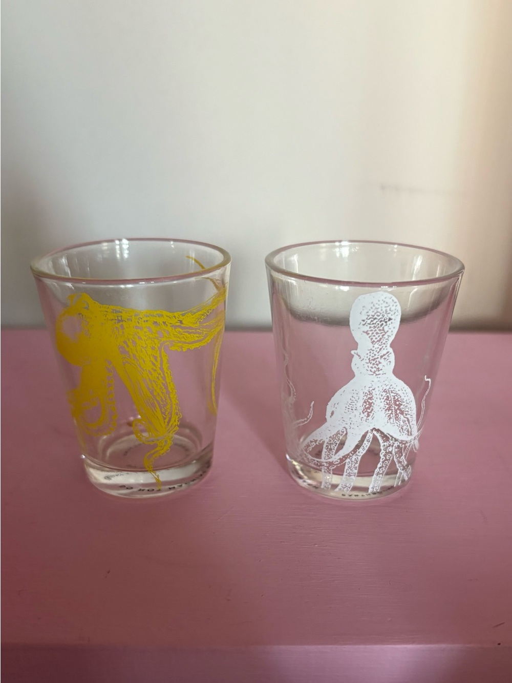 EARTHBOUND Octopus Shot Glasses in Yellow & White